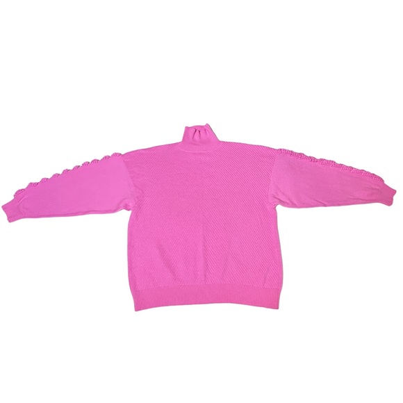 BARRIE | Cashmere Timeless Roll-Neck Jumper Pull Over Sweater Chanel Owned Pink - Picture 5 of 14